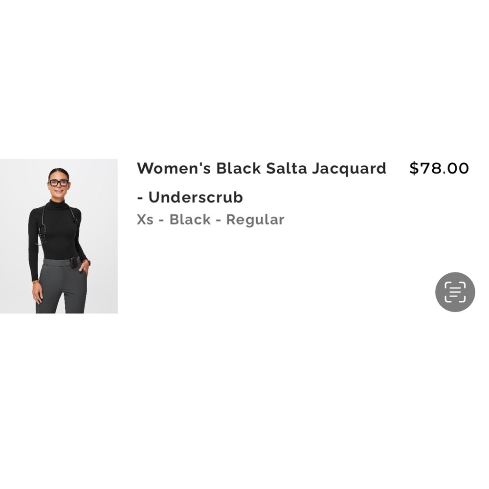 Figs Black Seamless Long Sleeve Top